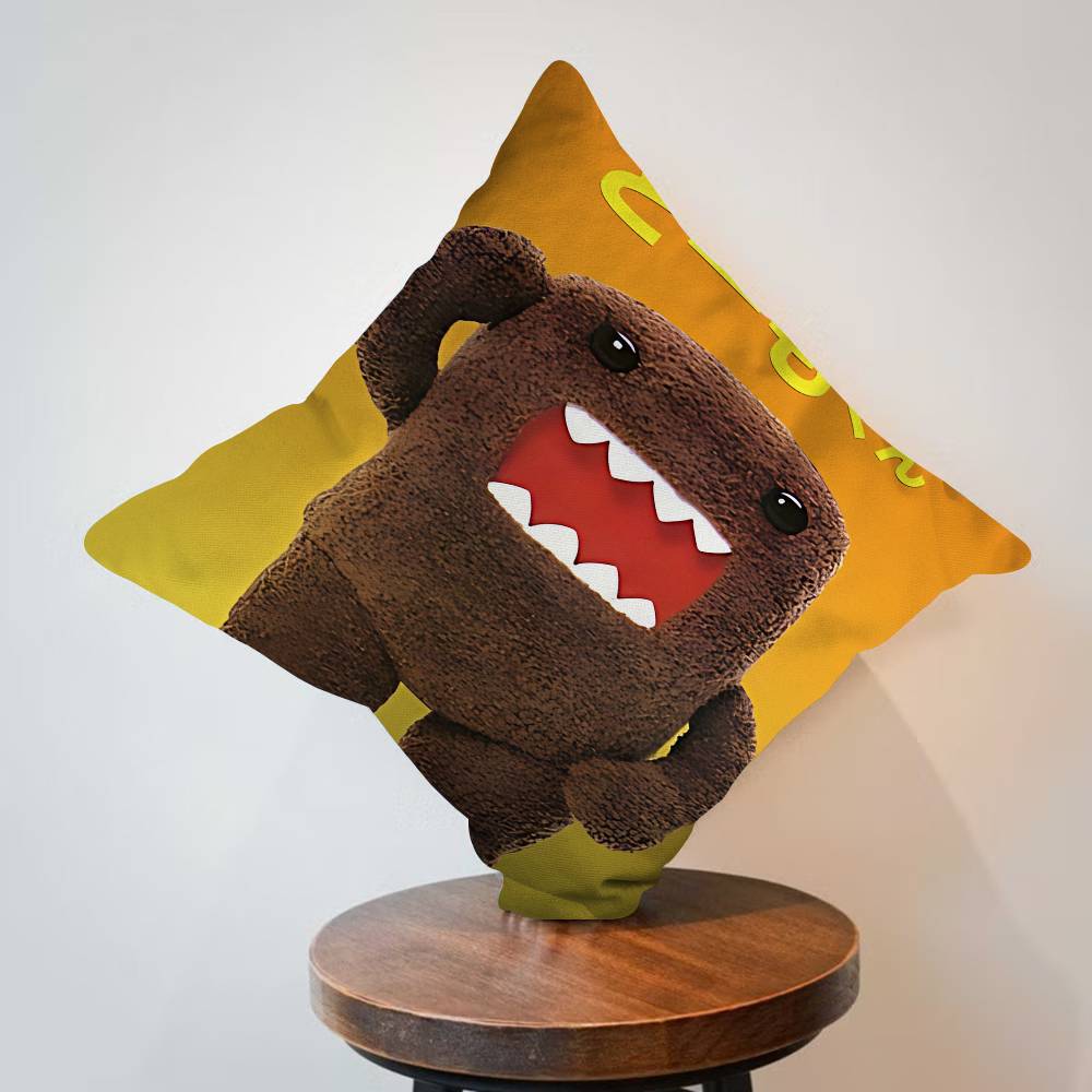 Cute Domo-Kun Pillow Cover Sofa Cushion Cover Home Room Decoration Children Gift