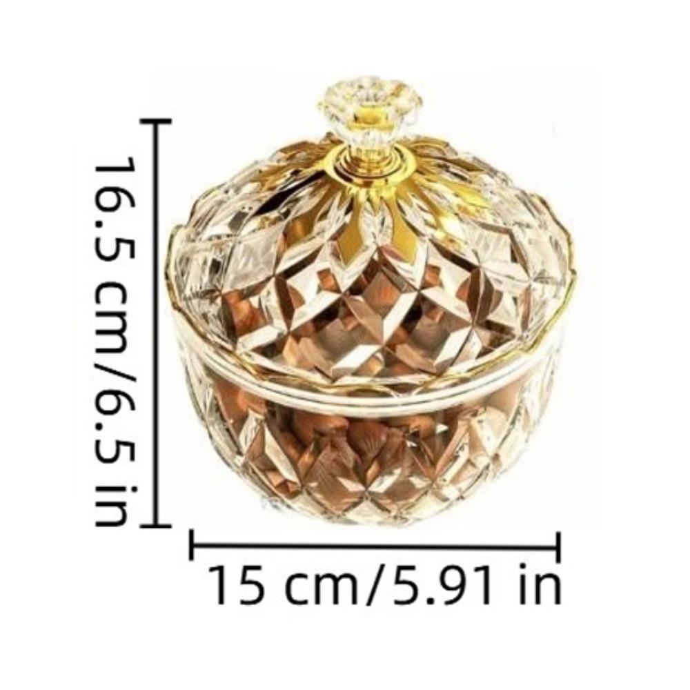 Elegantní průhledná dóza na bonbóny, prachotěsný pohárek na bonbóny, křišťálová dóza na svačiny, úložný prostor na svačiny