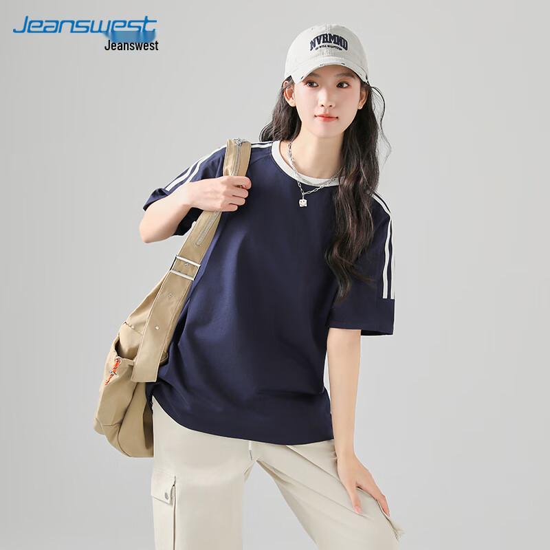 Jeanswest Women s Color Block Striped Short Sleeve T-Shirt L