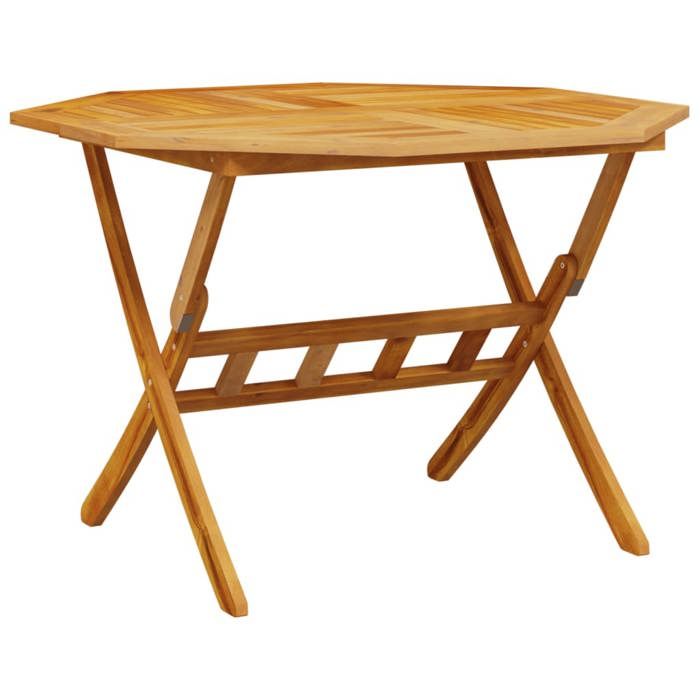 VidaXL Table pliable de jardin Ø110x75 cm bois d'acacia solide, table, table pliante, table de camping, table à manger, 4004911