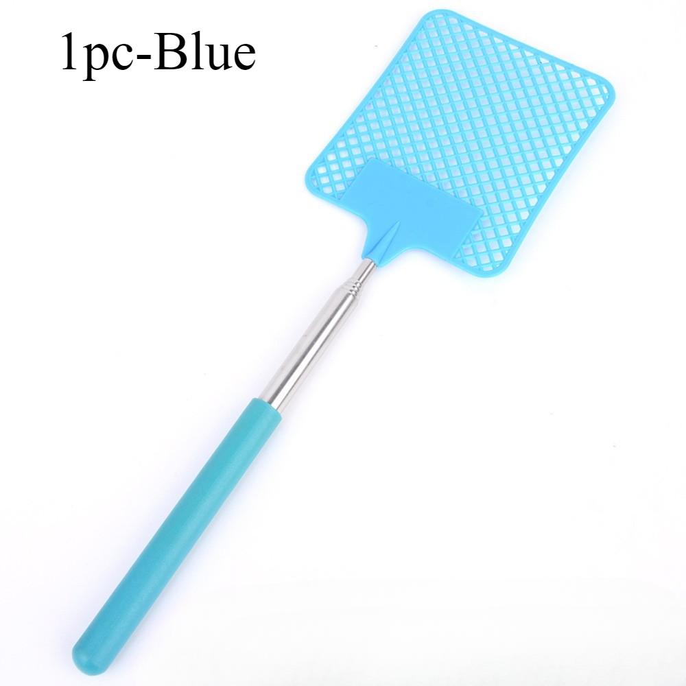 1/2 Stück Mini-Fliegenklatsche aus einziehbarem Kunststoff; Rutschfester Griff aus Edelstahl; Sommer-Mückenklatsche; Fliegenvernichter für den Hausgarten