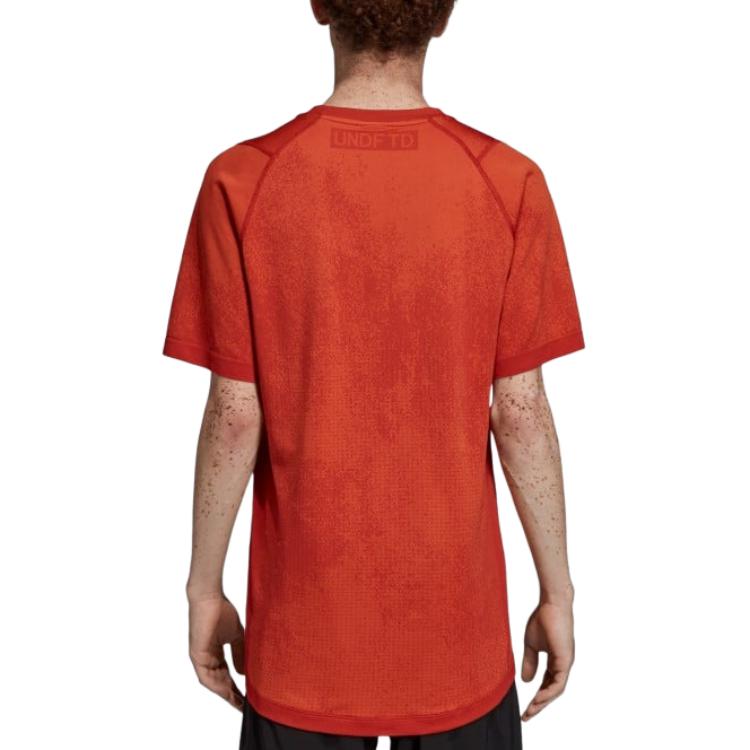 adidas X Undefeated Knit Tee Orange Men Streetwear DY3264