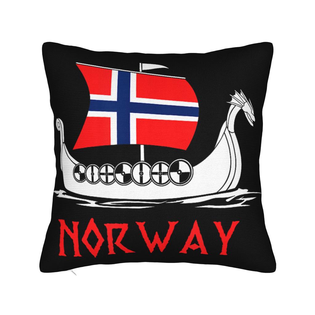 Norway Vintage Sports Design Norge Norwegian Pillow Cover Cushion Cover Retro Trendy Pillow Case For Wedding Party Home Decor