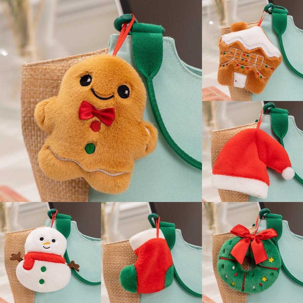 Plush Christmas Tree Hanging Ornament Xmas Gingerbread Doll Pendant Decor Home