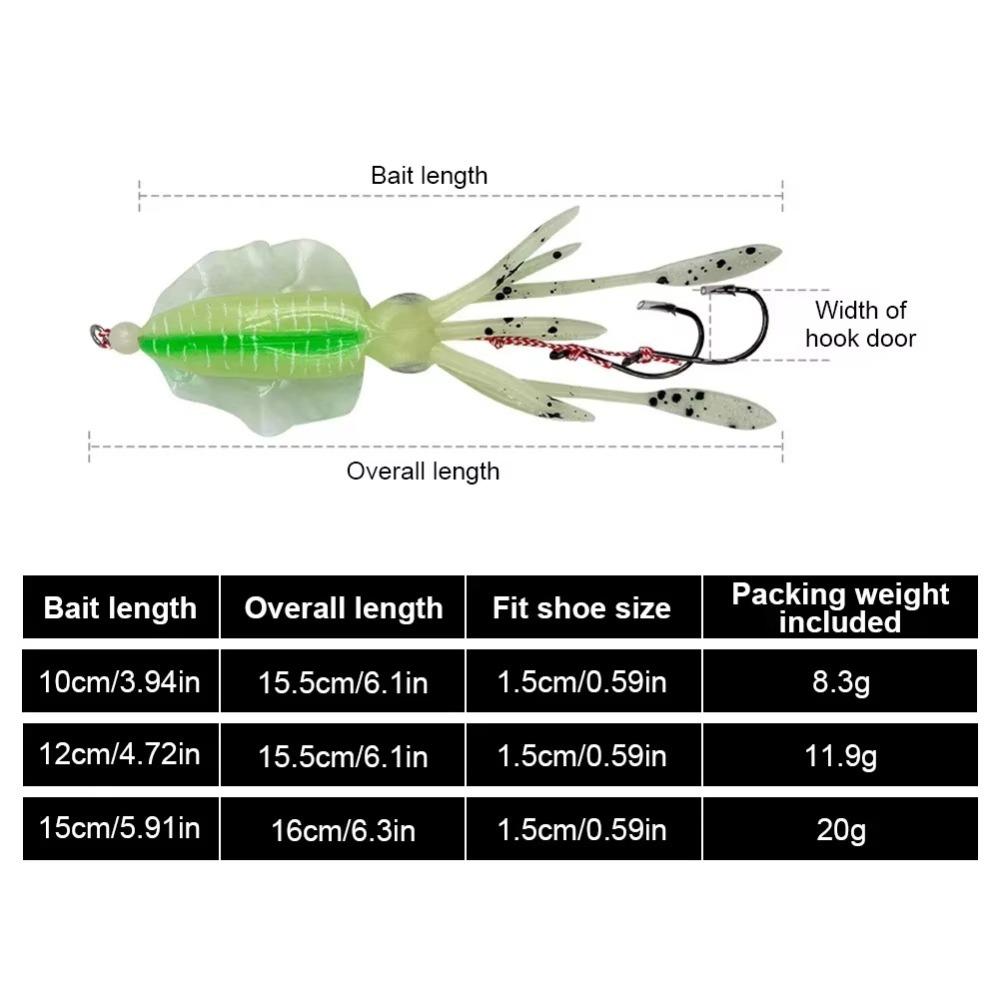 Soft Material Rubber Squid Skirts Soft Rubber Luminous Fishing Lures  Trolling Fishing