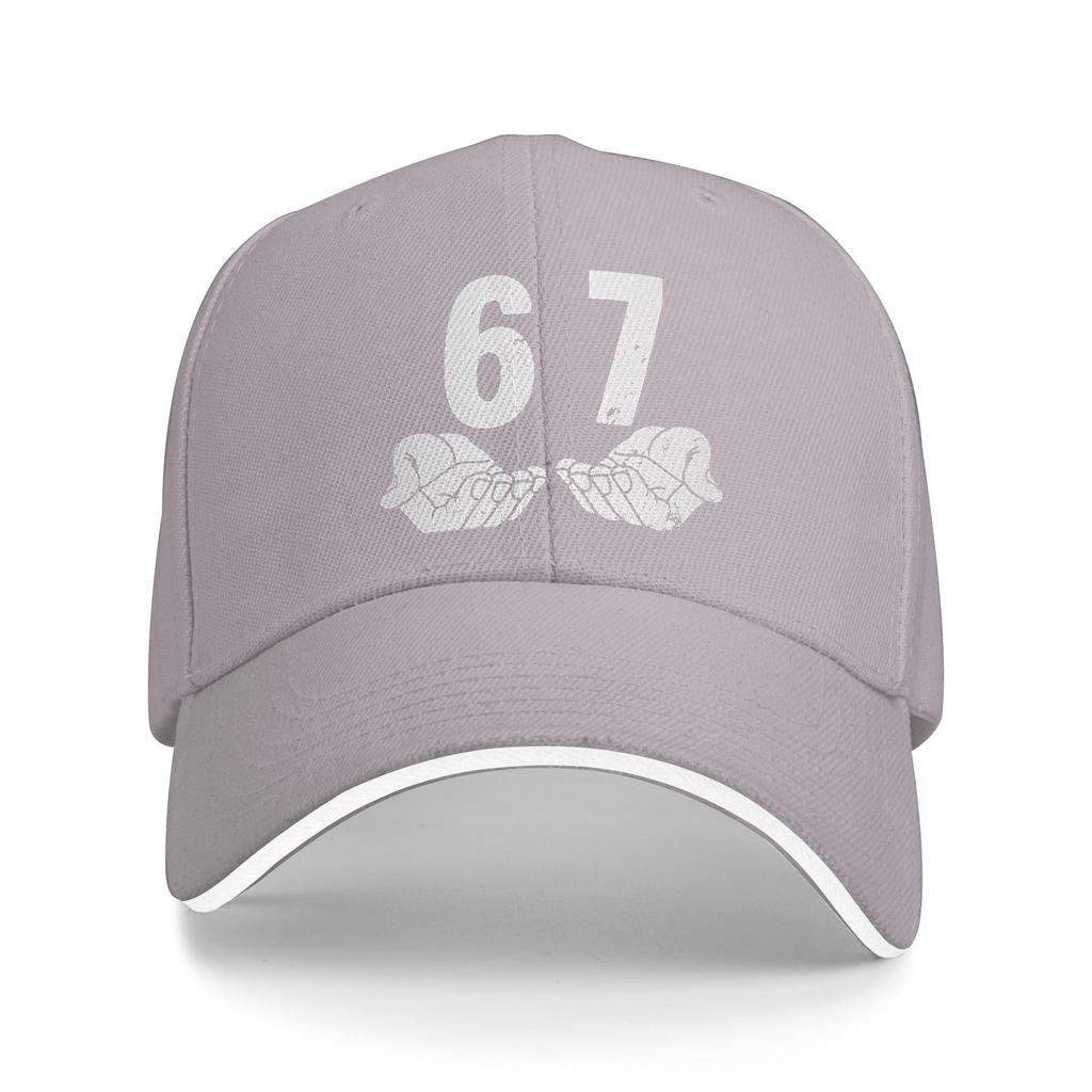 67 Meme Hand Funny Gen Alpha Slang Humor Baseball Cap Men Print Hip Hop Hats Summer Fitted Retro Breathable Baseball Caps