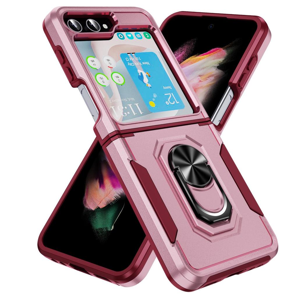 Samsung Z Flip6 Protective Case with Ring Holder - Full Coverage