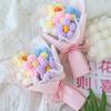Mini-handgefertigter gestrickter Puff-Bouquet, Mini-Strickblumen, handgehaltene Geschenkdekorationen für den Muttertag der Mädchen