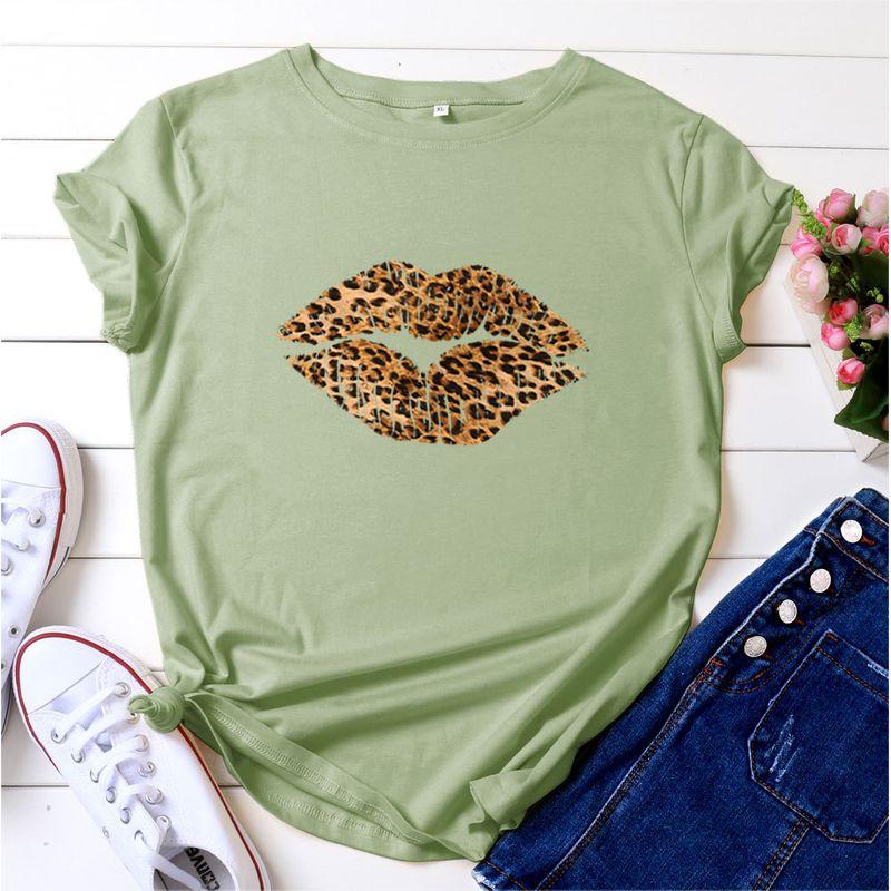 

Women s T-shirt New Cotton Avocado S-5XL WomenT-shirt Ladies T-shirt Beans green color XL