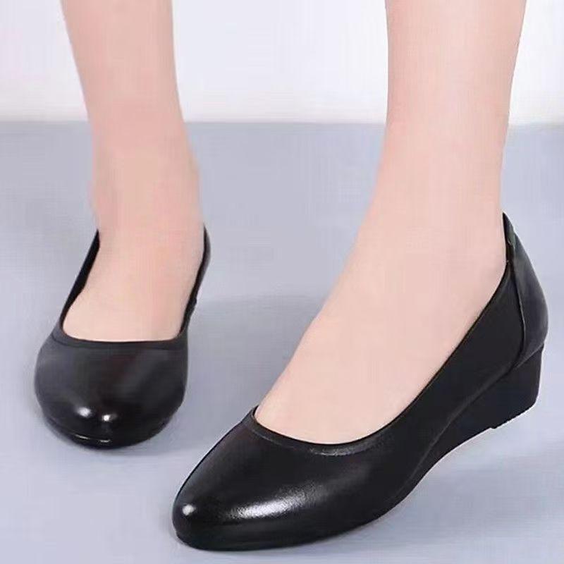 

Живая мягкая кожа мягкая подошва туфли для мамы на плоской подошве износостойкие водонепроницаемые туфли с бантом микро бизнес групповая покупка 40