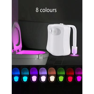 1pc 16-Color Led Toilet Seat Light With Motion Sensor For Bathroom Bathroom Decor Fall Decor