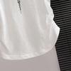Women's V-Neck Pleated Printed Short Sleeve T-Shirt