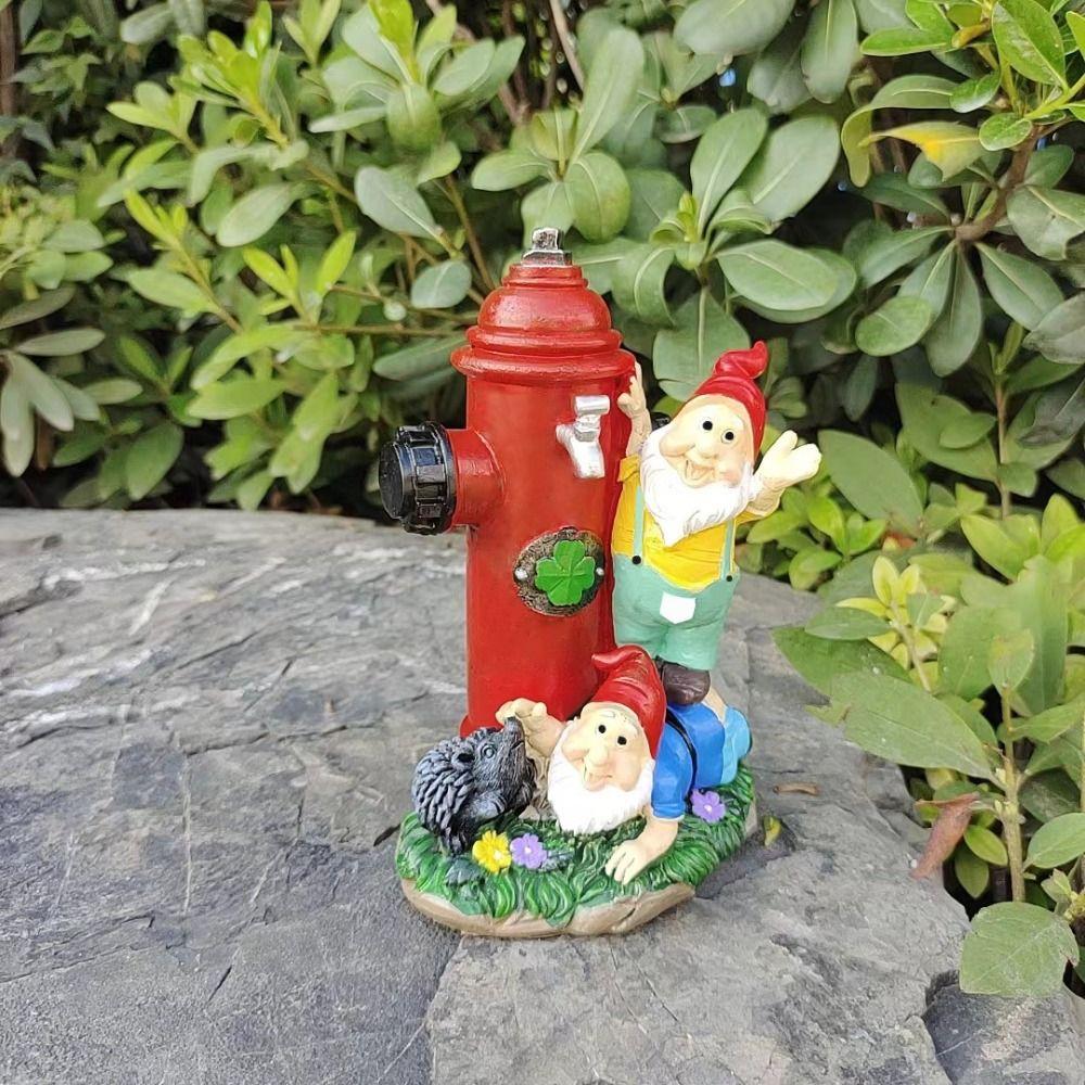 

Скульптуры декора из смоляного гнома, креативные фигурки гномов, украшения для газона, статуя гидранта для двора