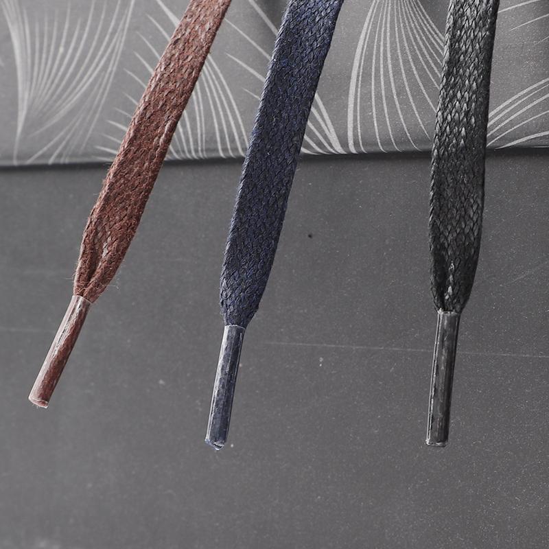Waxed Flat Shoelaces Leather Waterproof Casual Shoes Laces Unisex Boots Shoelace Length 60 80 100 120 140 160 180 CM 1 Pair