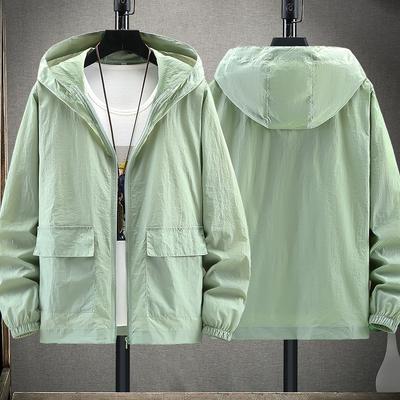 Chaqueta ligera y fina con capucha para hombre, ropa de verano a prueba de sol, para pesca y caza, de secado rápido