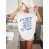Graphic Print T-Shirt Short Sleeve Crew Neck Casual Top for Spring and Women'S Harajuku Short Sleeve
