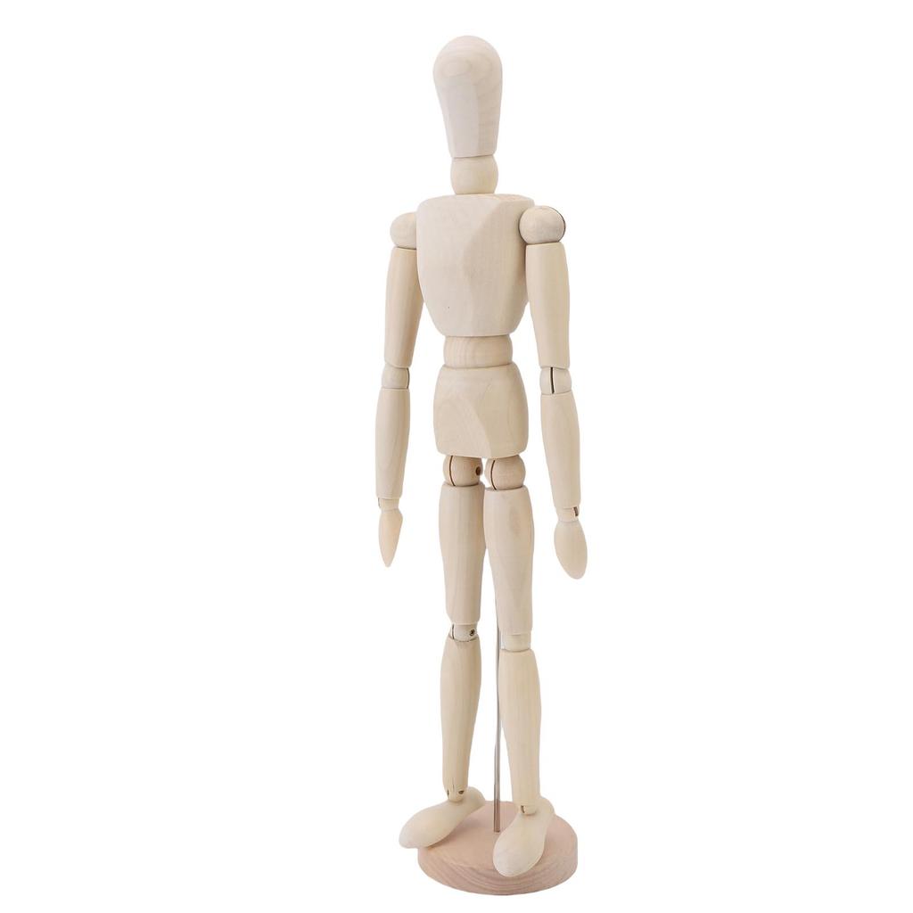 Artist Drawing Manikin Wood Articulated Mannequin Human Figure with Base Flexible Body