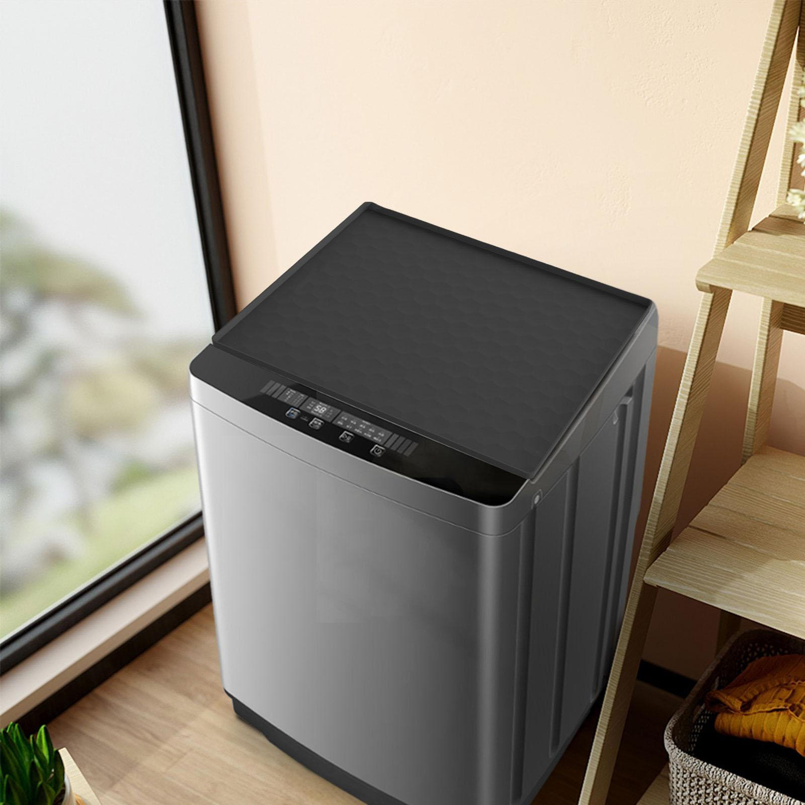 

Крышка для стиральной машины с силиконовым ковриком, многофункциональное решение для поддона black 60x50cm