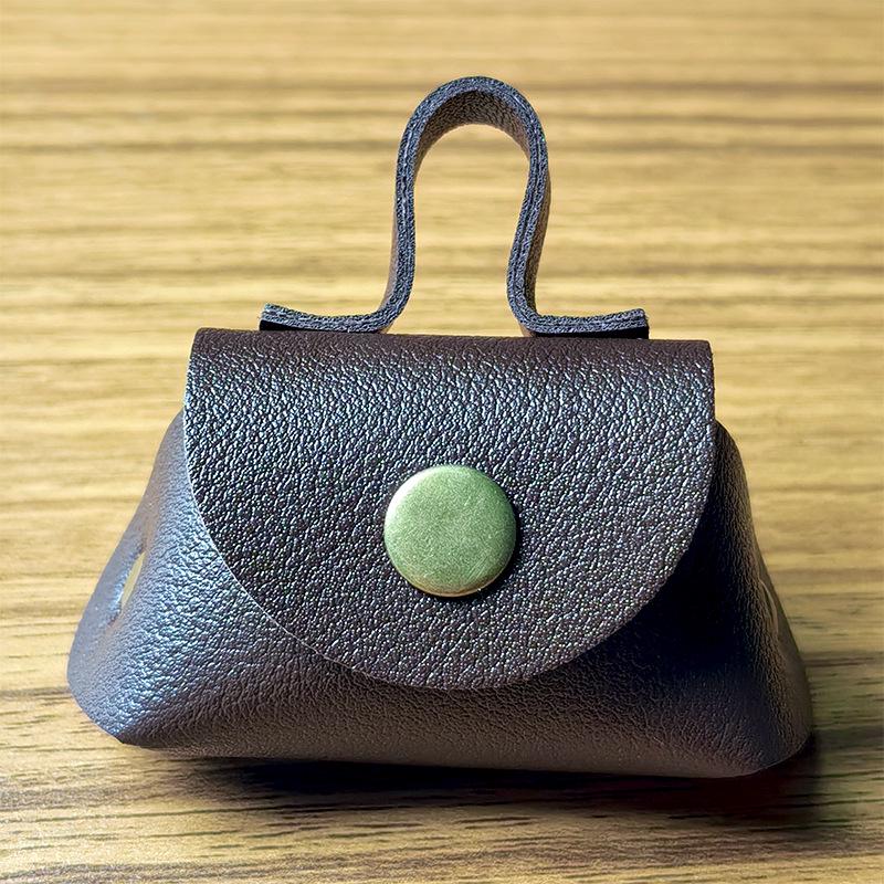 

Шикарный кожаный мини-кошелек и кулон-подвеска для ожерелья, чехол для наушников