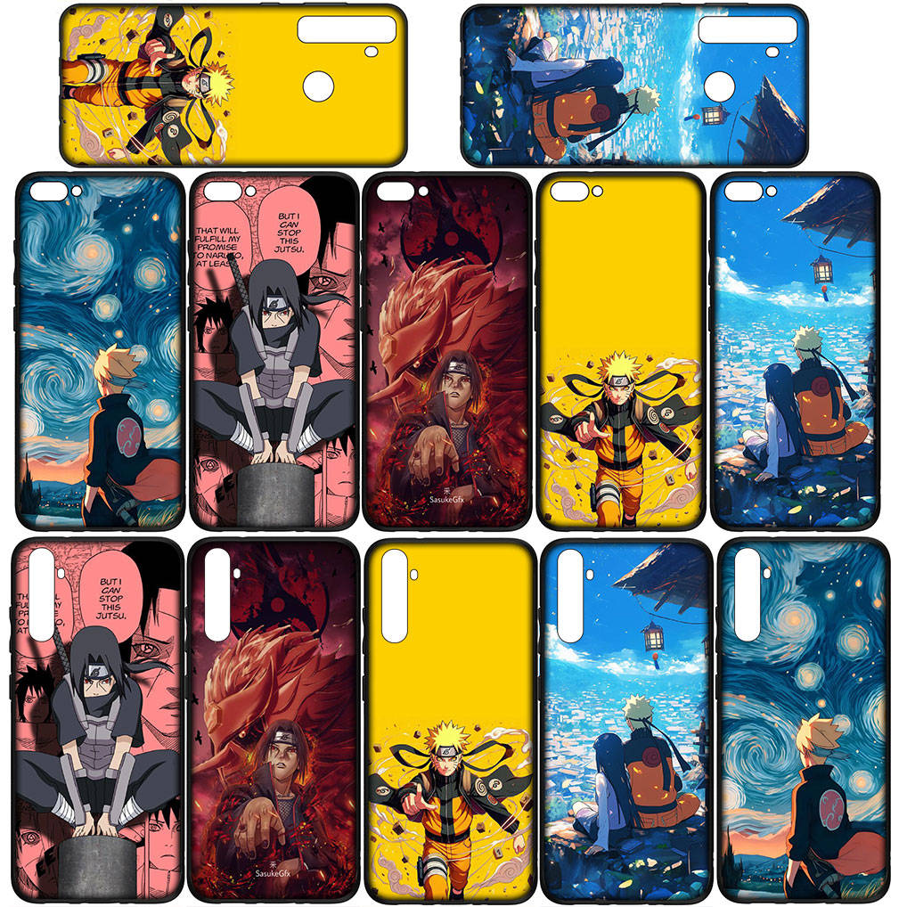 For Samsung Galaxy S24 S23 iPhone 16 15 14 Xiaomi Redmi Note 13 12 11 10 8 Plus 9 Pro Max X XR Phone Case Anime Uchiha Sasuke Naruto OPPO Huawei Cover