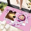 Russian animation Masha and the Bear Fairy Tale Cartoon Carpet Soft Home Living Room Bedroom Door Mat Outdoor Picnic Ground Mat rug T8