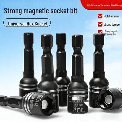 High Torque Wear-Resistant Magnetic Bit Sleeve | Multi-Functional 6.35mm Hex Shank