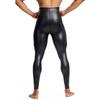 Pantaloni in Pelle a Vita Alta Stretti a Nove Quarti per Allenamento Fitness Modellamento del Corpo Pantaloni da Yoga