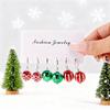 Creative Red Green Christmas Resin Ball Earrings Set for Women Simple Snowflake Xmas Tree Pattern Earrings Party Jewelry Gift
