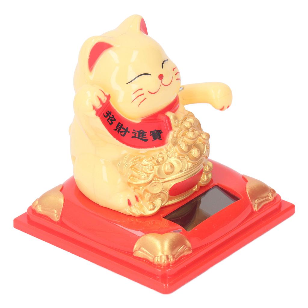 Decorațiune Pisică Norocoasă Alimentată Solar Mâna Mâinând Pisică Norocoasă Decorativă Bogăție Pisică de Bun Venit Ornament