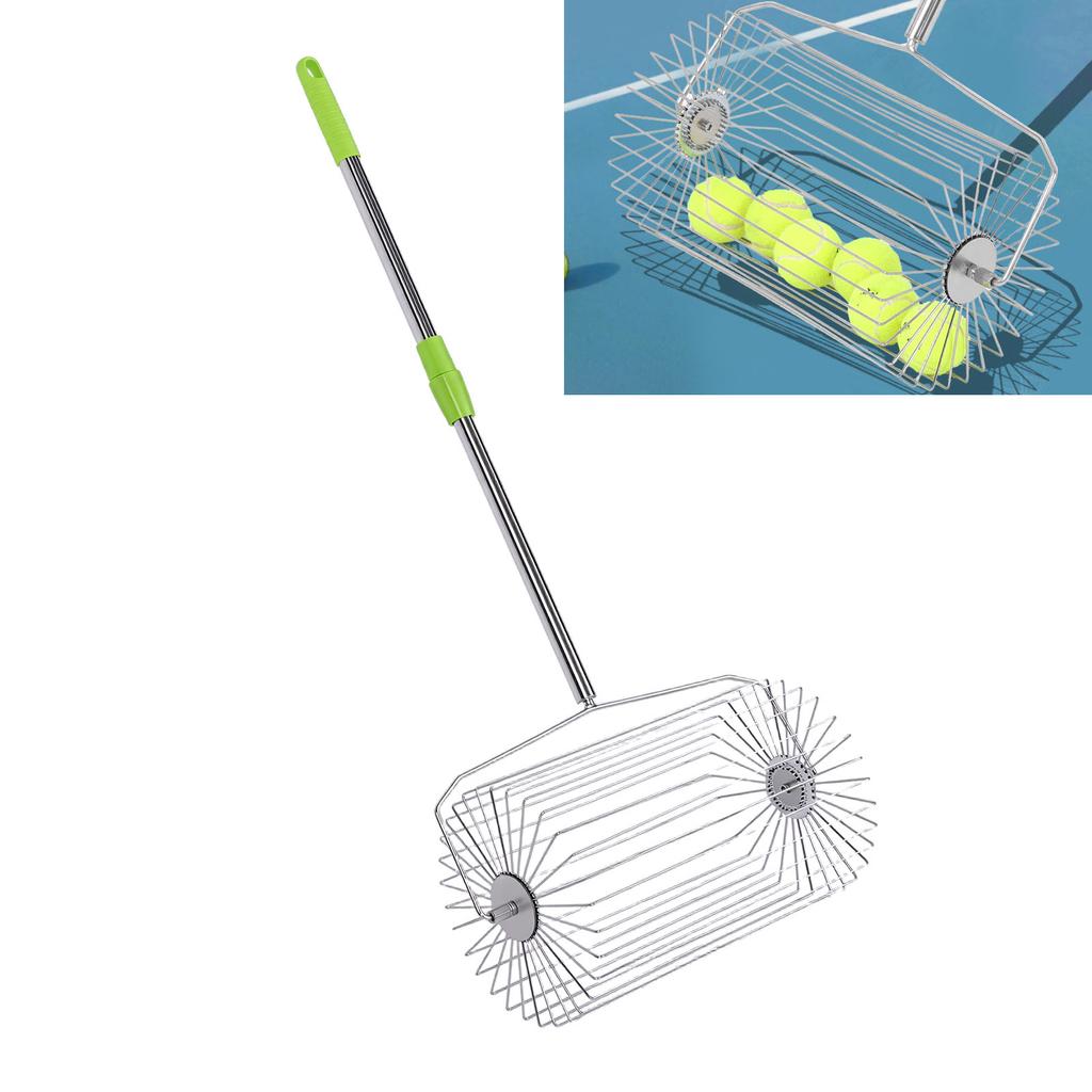 Tennis   Collector Roller Quick Rolling Picker Stainless Steel Multifunction Fruit Collector Garden Tool