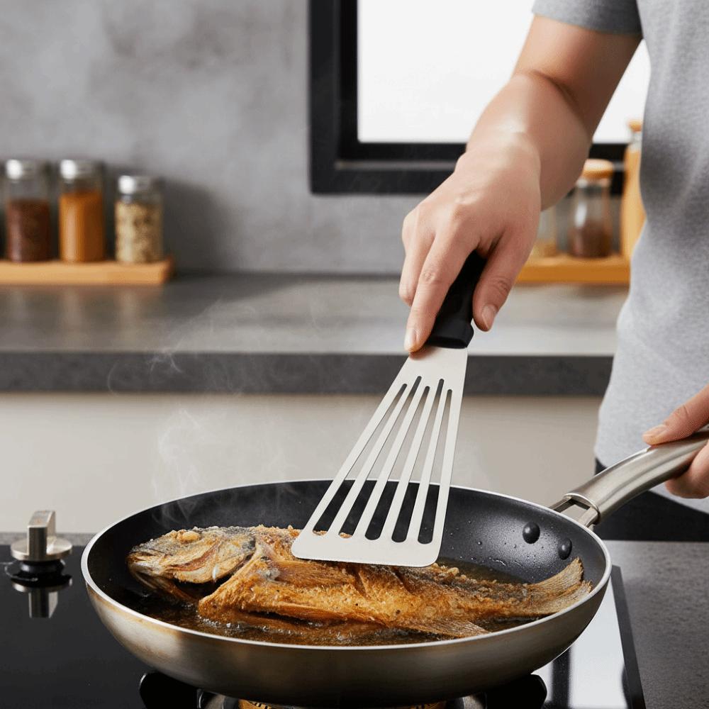 Rust Proof BBQ Spatula Non Stick Frying Turner Fish Frying Spatula Fast-food Restaurant