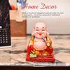 Car Dashboard Decoration Items – Solar Buddha Monk with Moving Head & Hand Holding Money Potli | Feng Shui Good Luck Buddha