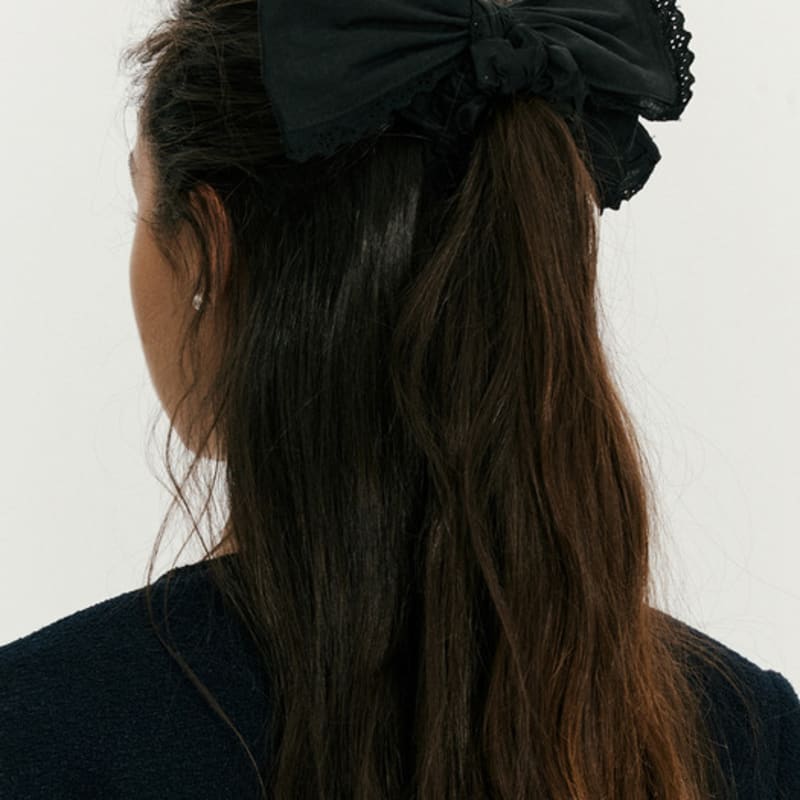 BEMUSE MANSION Lace Scrunchie - 2colors