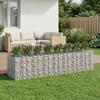 Gabion Raised Bed Set 4 Pcs Silver