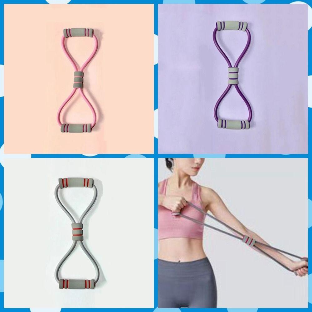 Bolded 8-shaped Stretcher TPE Tube Yoga Elastic Band Household Tension Rope Back Muscles