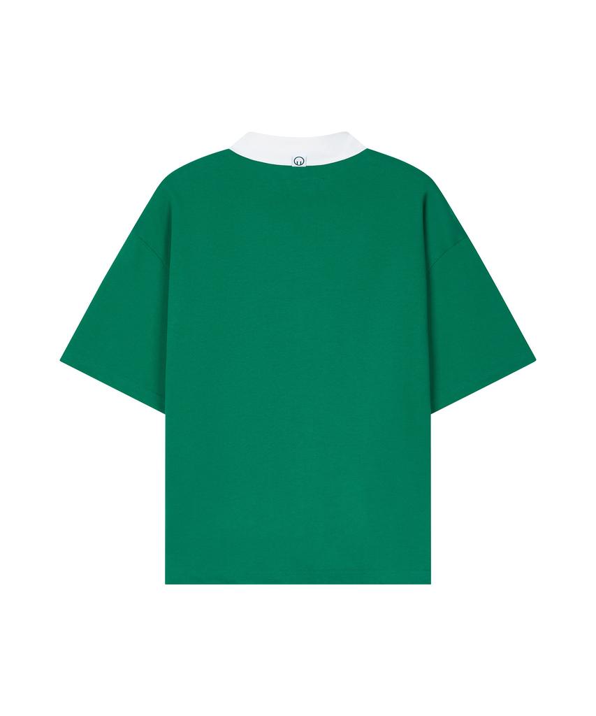 GORAMIS Peng Wappen Short Sleeve Rugby Shirt [Green]