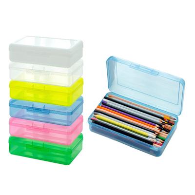 Large Capacity Stationery Box Clear Visible Heavy Duty Multifunction Boys Girls Students Pencil Pen Storage Organizer Case Student Supplies