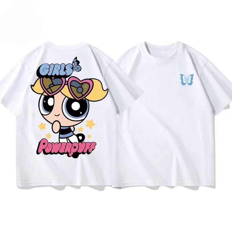 Flying Girls Short-sleeved T-shirt Men's and Women's Casual Loose 100% Cotton Short-sleeved Sports Top