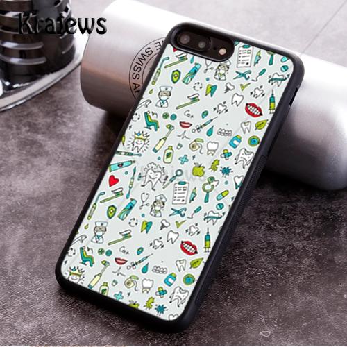 Krajews Dentist Tooth Dental Hygienist Phone Cases For iPhone 17 Air 16 15 14 Plus 11 12 13 Pro Max Cover Coque
