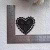 Black & White Bead Butterfly Lace Fabric Patch for DIY Hair Accessories
