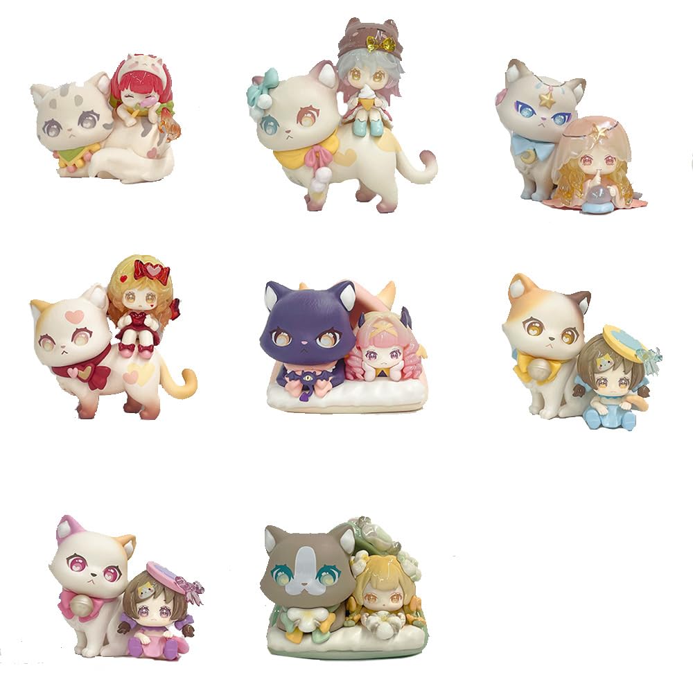 

sweet Emilya Cat Moni Your Series Polyester PVC Trading Box of 6 By Side & Figures,