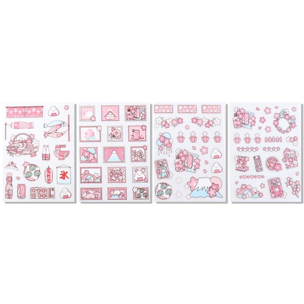 Heart Decoration Sticker Pink Flash Point Sticker Decorative Sticker Diary Stickers Anime Stickers