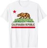 Califraudia Republic Funny California Bear Parody T-Shirt Graphic Tees Short Sleeve Men's T-shirts for All-Season