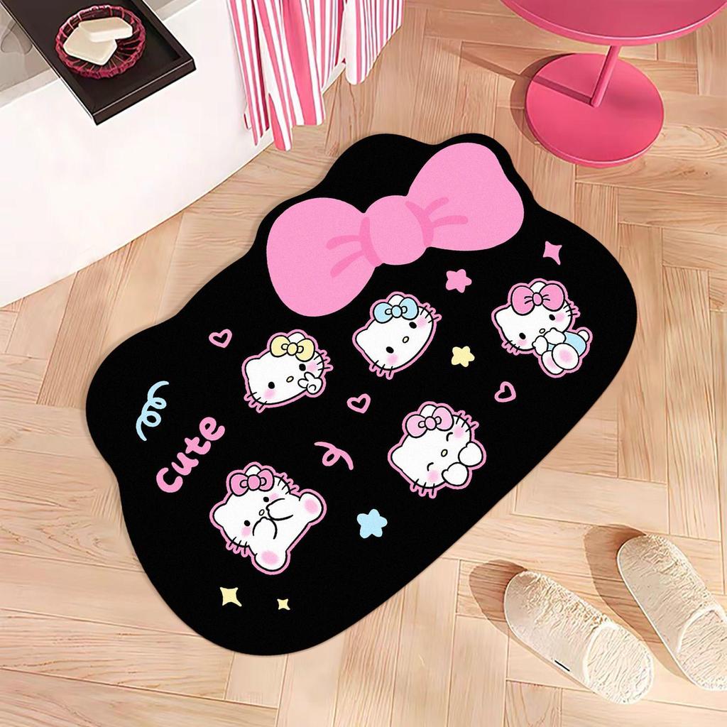 Hello Kitty Quick-Dry Non-Slip Diatomaceous Earth Bath Mat - Absorbent and Easy to Clean