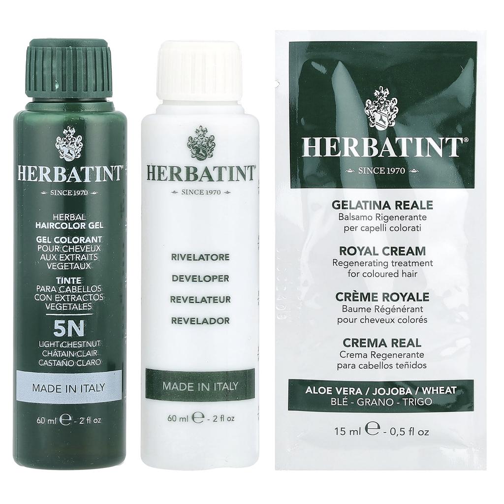 Permanent Color Gel, 5N, Light Chestnut, 135Ml(4.56Fl Oz)