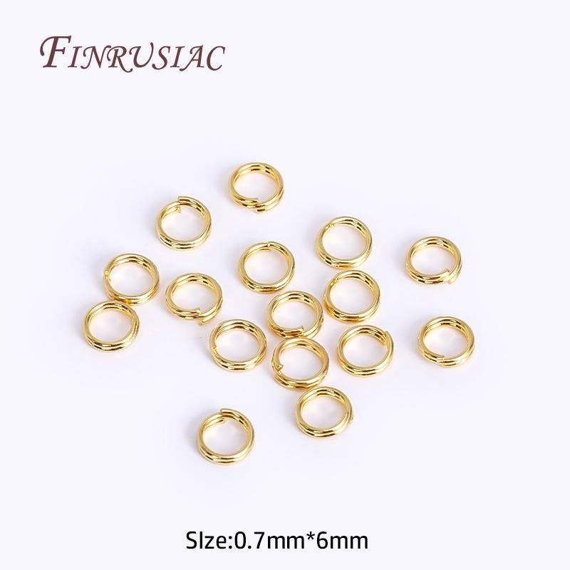 100Pcs/lot Wholesale 18K Gold Plated Open Jump Ring, Brass Double Loops Split Rings Connectors For DIY Key Chain Jewelry Making