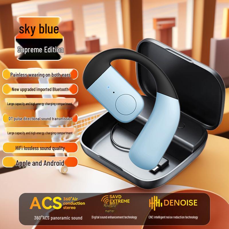 F22 Kabelloses Bluetooth-Headset: Universell für linkes/rechtes Ohr, Großer Akku, Lange Standby-Zeit.