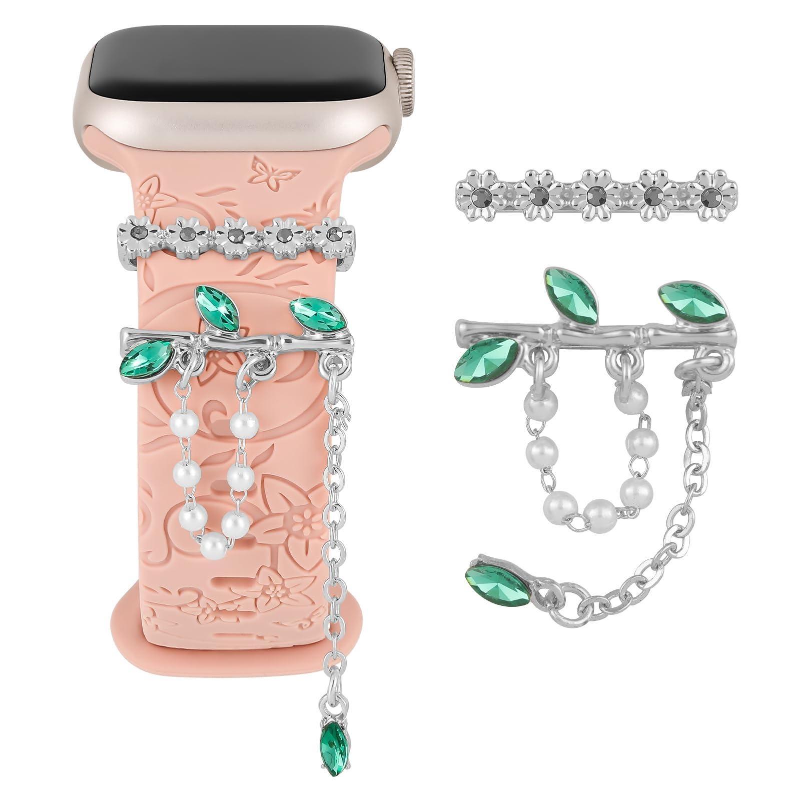 

Украшения Кольцо для ремешка для часов Металлические декоративные подвески Бриллиантовые украшения для samsung для huawei для часов 20/22 мм Браслет кожаный силиконовый