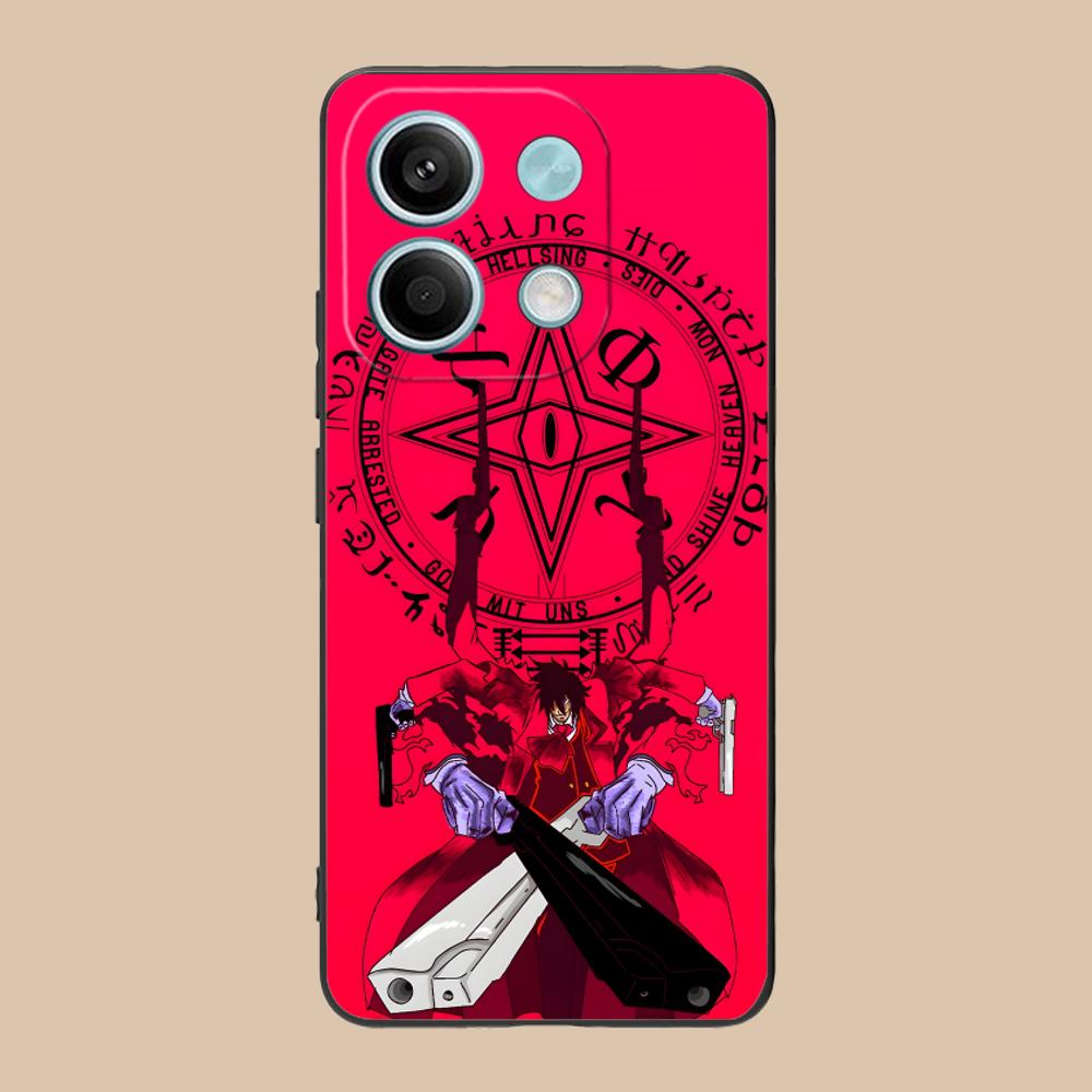 Anime Alucard Hellsing Phone Case for POCO M7 M6 M5 M4 M3 X7 X6 X5 X4 X3 Pro GT 5G Colorful Printing Cover Cover Luxury