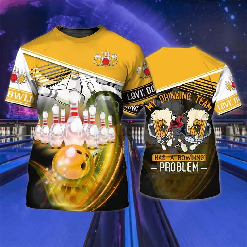 Fashion 3D Print Bowling T-Shirt Men Women Casual Fashion Sports Men T Shirt Streetwear Tees Tops Women T-Shirt Kid TShirt Y2k